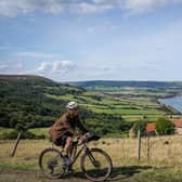 Cyclist travelling through Yorkshire coast. (Pic credit: Route YC)
