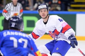 GREAT EXPECTATIONS: Sheffield Steelers' and GB defenceman Sam Jones, in action for Korea at the IIHF World Championships earlier this week. Picture courtesy of Dean Woolley/Ice Hockey UK