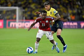 Leeds United are reportedly among the clubs who have checked on Colombia international Jhon Arias. Image: RODRIGO BUENDIA/AFP via Getty Images