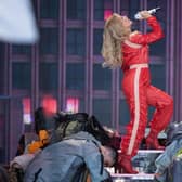 Kylie Minogue performing on the Pyramid Stage at Glastonbury Festival at Worthy Farm in Somerset. Picture: Aaron Chown/PA Archive/PA Images.