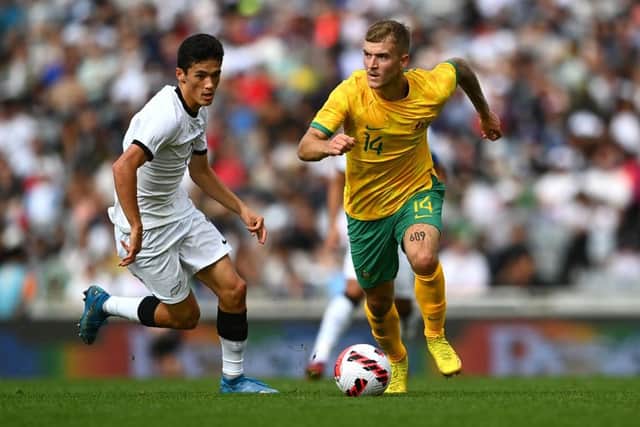 SOCCEROO: Middlesbrough's Riley McGree (right)