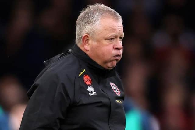 INJURY BLOWS: Sheffield United manager Chris Wilder