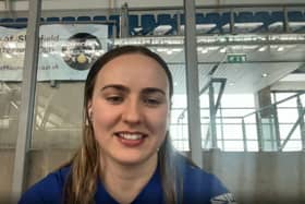 The children interviewed Olympic diver, Lois Toulson