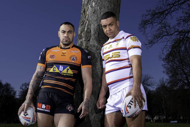 Reece Lyne, right, knows all about a derby against Castleford Tigers. (Photo: Allan McKenzie/SWpix.com)