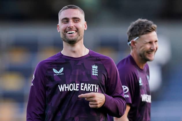 CALL UP: England's Will Jacks and Joe Root share a joke during a nets session at The Gabba, Brisbane, on Wednesday, ahead of the second Ashes Test which starts in the early hours of Thursday morning. Picture: Robbie Stephenson/PA