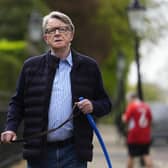 Lord Peter Mandelson outside his home in London. PIC: Jordan Pettitt/PA Wire