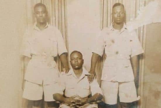 John's grandfather, pictured centre, fought during the Second World War.