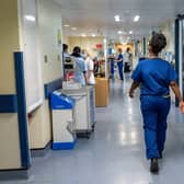A general view of staff on a NHS hospital ward. PIC: Jeff Moore/PA Wire
