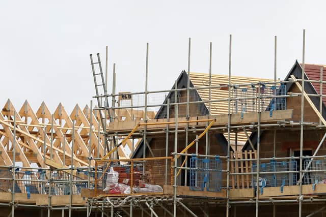 New houses being constructed. PIC: Gareth Fuller/PA Wire