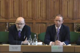 Matthew Golton, Managing Director of TPE and Richard Scott, Avanti West Coast 's Director of Corporate Affairs, speaking to Parliament's Transport Committee