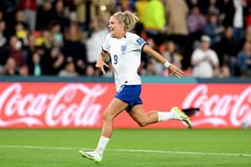 Rachel Daly of England celebrates her team's victory after the FIFA Women's World Cup Australia & New Zealand 2023. (Pic credit: Bradley Kanaris / Getty Images)