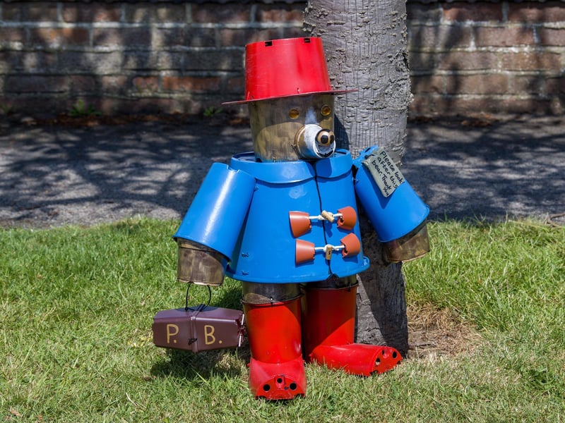 Paddington Bear made for Flamborough Flowerpot Festival