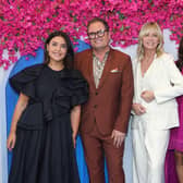 (left to right) Jessie Ware, Alan Carr, Zoe Ball, Samantha Barks and Judy Craymer during a photo call for the ITV show, Mamma Mia! I Have a Dream. (Photo by Yui Mok/PA Wire)