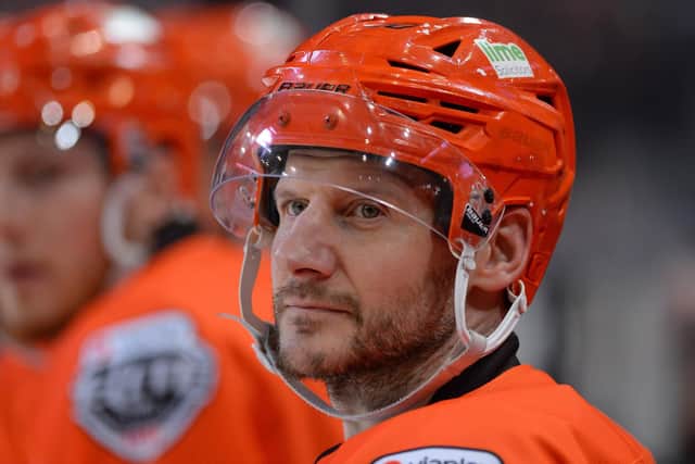 CAPTAIN FANTASTIC: Jonathan Phillips is hoping to get his hands on the Elite League play-off trophy one last time this weekend. Picture courtesy of Dean Woolley