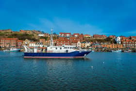 North Eastern Guardian III Fisheries Patrol enters the harbour at Whitby, North Yorkshire. (Pic credit: James Hardisty)