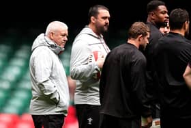 Warren Gatland, the Wales head coach looks on during the Wales captain's run at the Principality Stadium on February 24, 2023 in Cardiff, Wales. (Picture: David Rogers/Getty Images)
