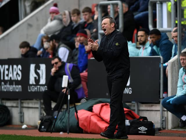 Huddersfield Town head coach André Breitenreiter, pictured during the Championship game with Yorkshire rivals Rotherham United in March. Picture: Jonathan Gawthorpe