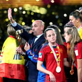 Spanish football federation president Luis Rubiales following the FIFA Women's World Cup final. (Photo credit: Isabel Infantes/PA Wire.)