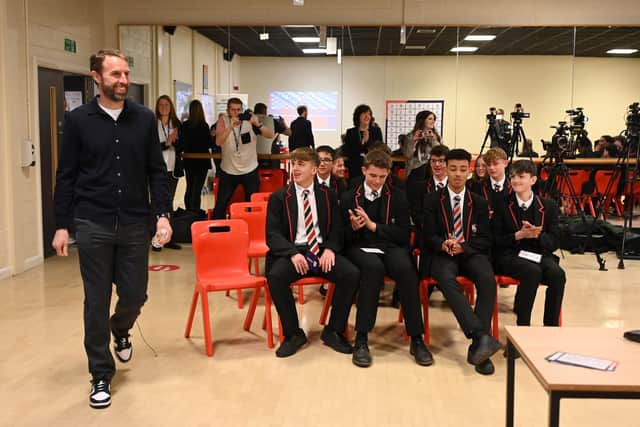 Gareth Southgate stunned pupils at Lawnswood School. Photo: Roger Moody
