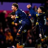 CUP CHANCE: Middlesbrough's Matt Crooks (bottom left) celebrates after scoring their side's third goal of the game during the Carabao Cup quarter final match at Vale Park. Picture: Nick Potts/PA