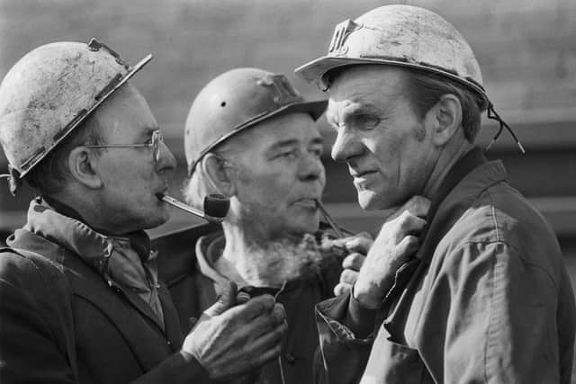 Rescue workers taking a break during a six-day rescue operation at Lofthouse Colliery, near Wakefield in West Yorkshire, England, on March 22 in 1973.