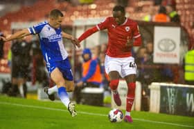 Devante Cole has reetained his place up front for Barnsley on the back of some impressive displays.  Picture: Bruce Rollinson