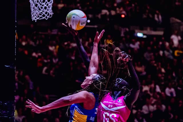 HOT SHOTS: Leeds Rhinos played in front of more than 3,500 spectators against Loughborough Lightning at the First Direct Arena last month. Picture: Ben Lumley/England Netball.