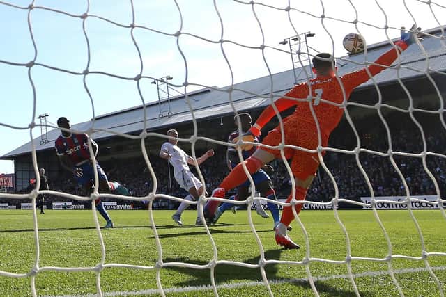 CRUCIAL MOMENT: Crystal Palace's Odsonne Edouard scores their equaliser against Leeds United