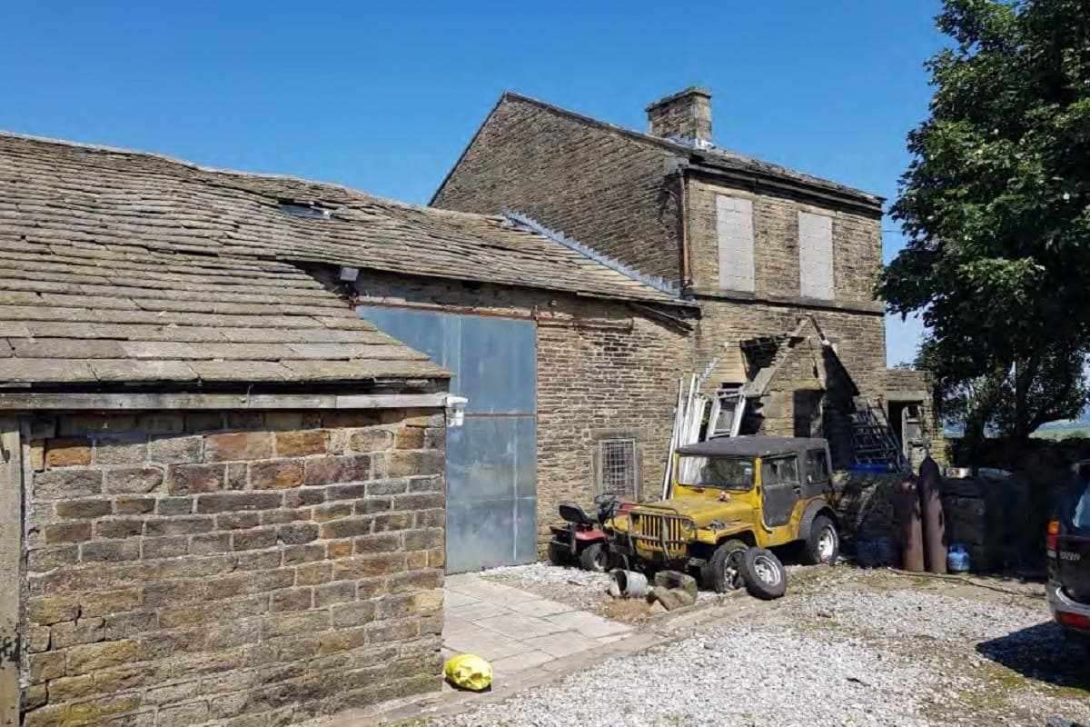 Sty Farm Building Derelict farm buildings including pig sty to be converted into homes