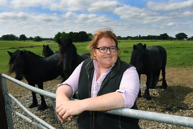 Anna Pennell,  runs Nipna Native & Rare Breeds in Catterick.
Pictured with Dales Ponies