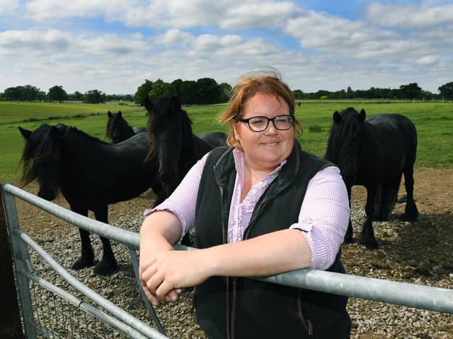 Anna Pennell,  runs Nipna Native & Rare Breeds in Catterick.
Pictured with Dales Ponies