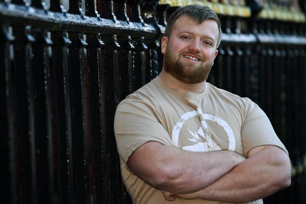 Brute strength: Sheffield strongman Paul Smith, who is competing in this year's Britain's Strongest Man in his home city this weekend. (Picture: Jonathan Gawthorpe)