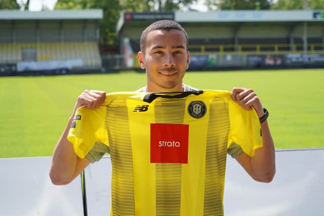 Harrogate signing Rod McDonald. Picture courtesy of Harrogate Town AFC.