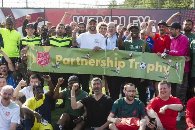 Kyle Walker supports The Partnership Trophy