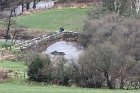 This car, swept away while crossing the Esk at the Houlsyke ford on the same day the men died, contained a family with children