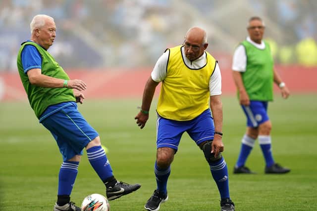 Playing walking football has never been as popular with more and more men and women taking up the sport. Picture credit should read: Alamy/PA.