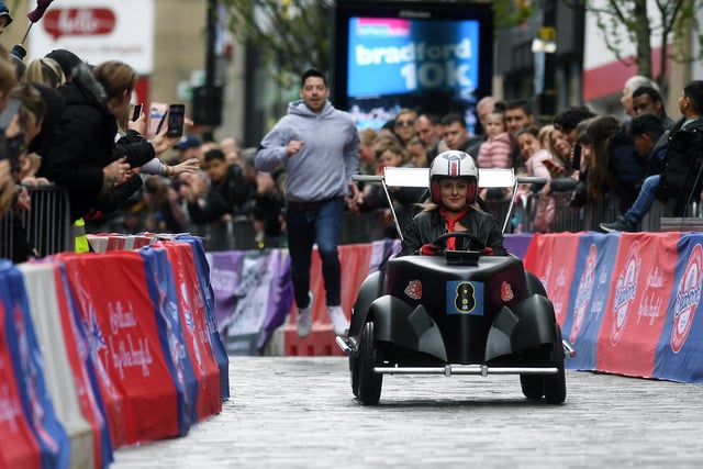 The Super soap box challenge in Bradford was held for the second time.
Photographed by Yorkshire Post photographer Jonathan Gawthorpe.
30th April 2023.
