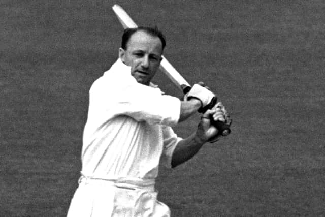 Don Bradman in action during the 'Invincibles' tour. Picture: Allsport Hulton/Archive.