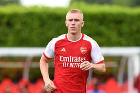 Arsenal's Mika Biereth had been linked with Sheffield Wednesday. Image: David Price/Arsenal FC via Getty Images