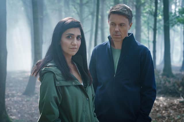 Leila Farzad as Lou and Andrew Buchan as Col in Better, on BBC iPlayer. Picture: BBC/Sister Pictures/Ross Fergusa