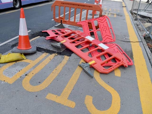 A week after severe flooding hit Bradford city centre, a section of the new public transport loop remains out of action “until further notice.”