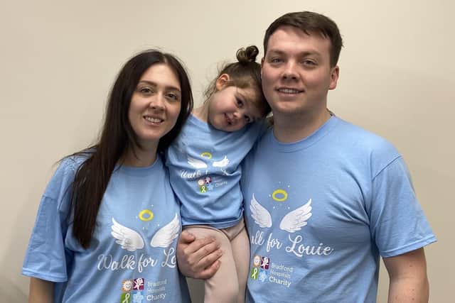 Laura and Matthew Izzard, who have raised funds for baby bereavement facilities, pictured with daughter Ruby.