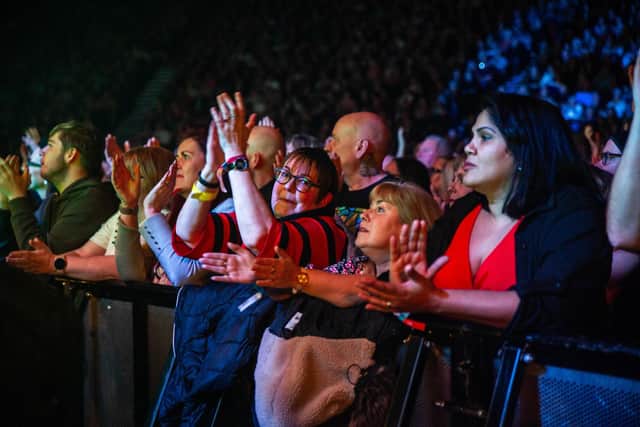 The audience for OMD at First Direct Arena, Leeds. Picture: Anthony Longstaff