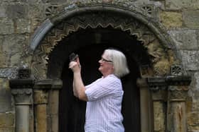 5th High Wolds Poetry Festival at North Dalton's All Saints Church. Pictured assistant curator - community Caroline Coath from East Riding Council.Photographed by Yorkshire Post photographer Jonathan Gawthorpe.15th August 2023. 