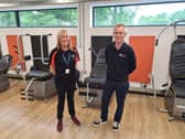 (from L to R) DCLT fitness instructor, Debra Brown, and duty manager Brian Green in the wellbeing su