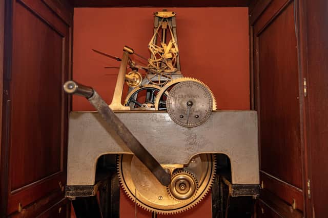 The De Grey House clockwork mechanism cared for by the York Clock Group photographed for The Yorkshire Post Magazine by Tony Johnson.
