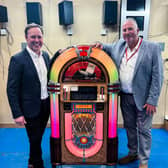 Mike Black, the director of Sound Leisure, is pictured with Lord Botham