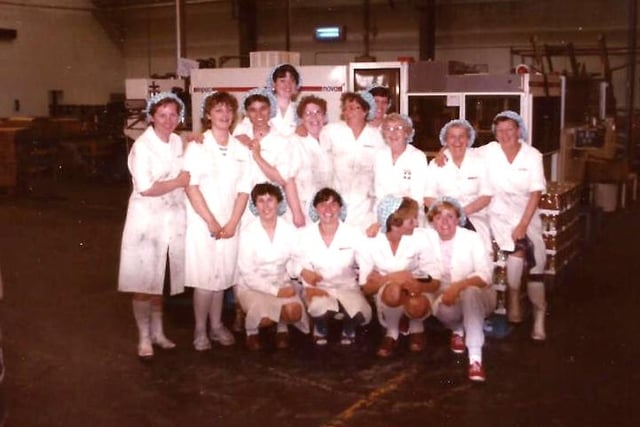 A group of Sharwoods ladies pose for the camera in the 1980s. Recognise anyone? Photo: Hartlepool Library Service.