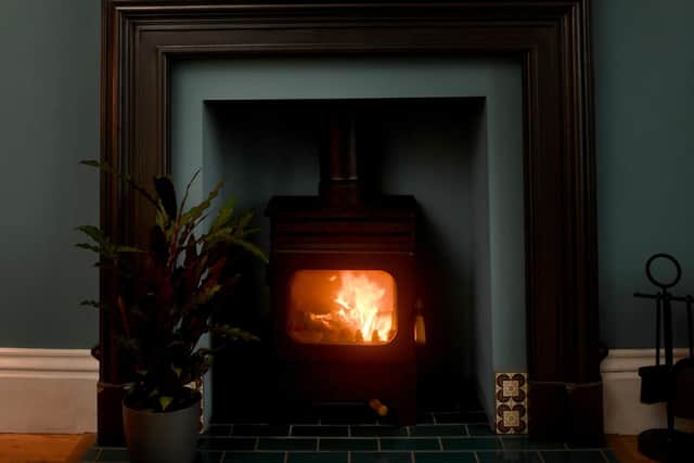 The period fireplace was bought and revived before replacing the old gas fire