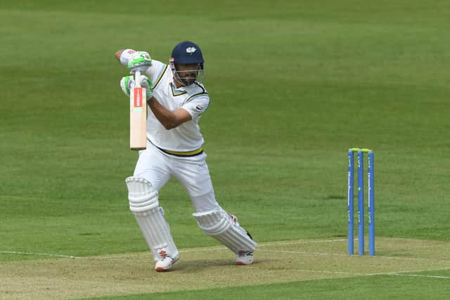 Style and grace: Shan Masood in action on his Yorkshire debut earlier this month. Photo by Stu Forster/Getty Images.